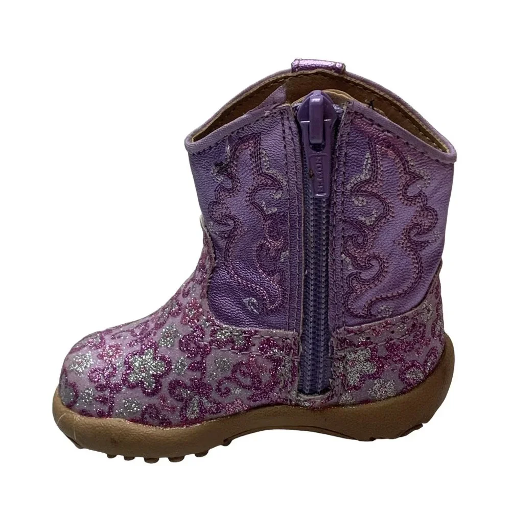 ROPER 09-016-1901-1520 Lavender Glitter‎ Floral Cowbaby Booties